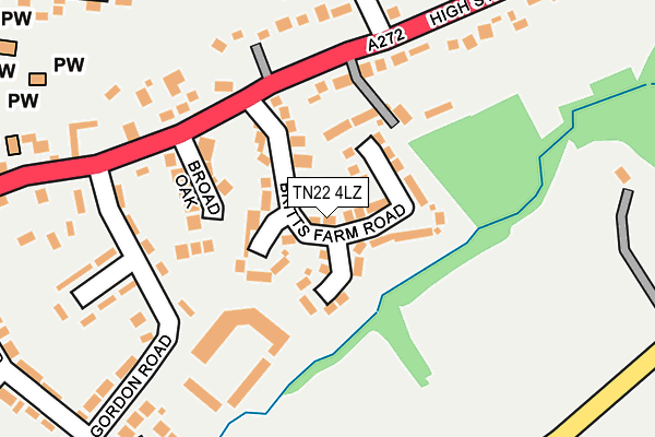 TN22 4LZ map - OS OpenMap – Local (Ordnance Survey) TN22 4LZ map - OS OpenMap – Local (Ordnance Survey)