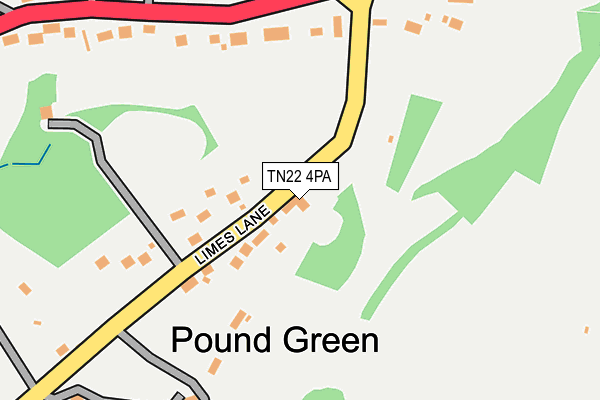 TN22 4PA map - OS OpenMap – Local (Ordnance Survey) TN22 4PA map - OS OpenMap – Local (Ordnance Survey)