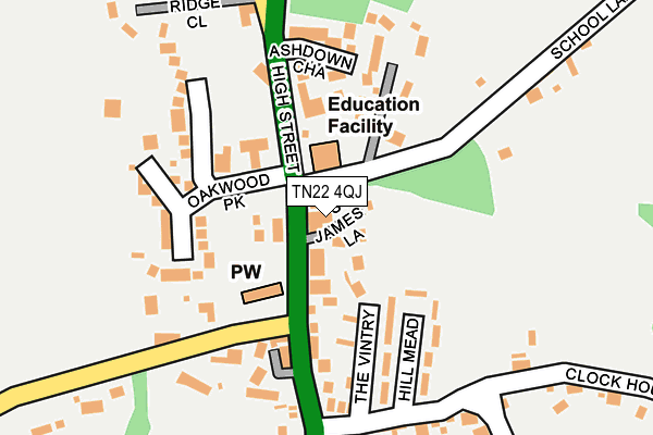 TN22 4QJ map - OS OpenMap – Local (Ordnance Survey) TN22 4QJ map - OS OpenMap – Local (Ordnance Survey)