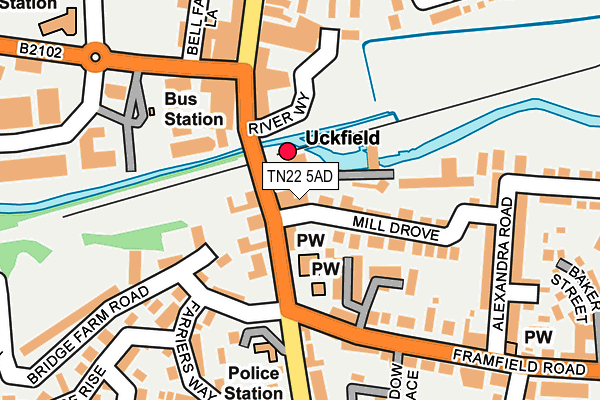 TN22 5AD map - OS OpenMap – Local (Ordnance Survey) TN22 5AD map - OS OpenMap – Local (Ordnance Survey)