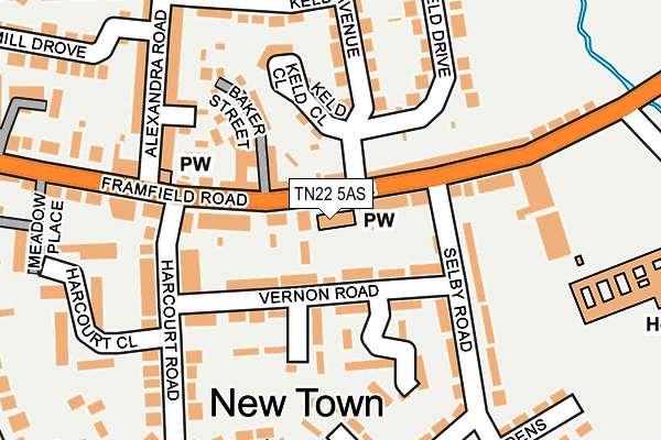 TN22 5AS map - OS OpenMap – Local (Ordnance Survey) TN22 5AS map - OS OpenMap – Local (Ordnance Survey)