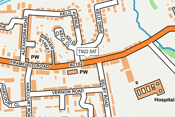TN22 5AT map - OS OpenMap – Local (Ordnance Survey) TN22 5AT map - OS OpenMap – Local (Ordnance Survey)