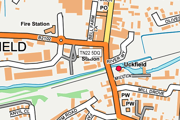 TN22 5DQ map - OS OpenMap – Local (Ordnance Survey) TN22 5DQ map - OS OpenMap – Local (Ordnance Survey)