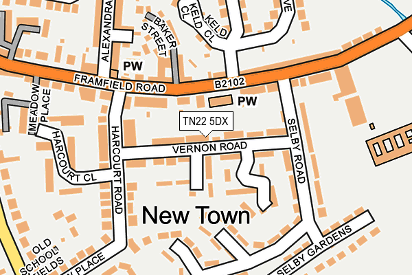 TN22 5DX map - OS OpenMap – Local (Ordnance Survey) TN22 5DX map - OS OpenMap – Local (Ordnance Survey)
