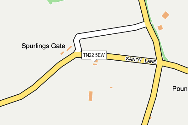 TN22 5EW map - OS OpenMap – Local (Ordnance Survey) TN22 5EW map - OS OpenMap – Local (Ordnance Survey)