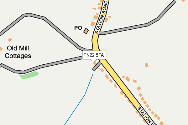 TN22 5FA map - OS OpenMap – Local (Ordnance Survey) TN22 5FA map - OS OpenMap – Local (Ordnance Survey)