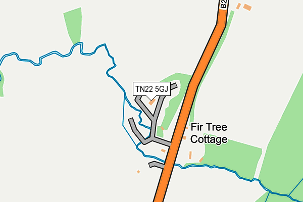 TN22 5GJ map - OS OpenMap – Local (Ordnance Survey) TN22 5GJ map - OS OpenMap – Local (Ordnance Survey)