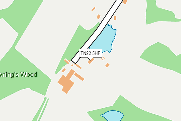 TN22 5HF map - OS OpenMap – Local (Ordnance Survey) TN22 5HF map - OS OpenMap – Local (Ordnance Survey)