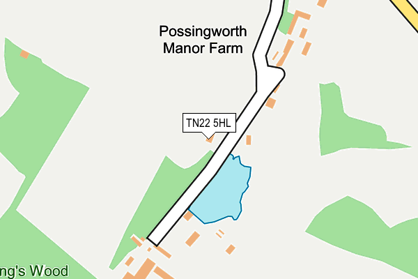 TN22 5HL map - OS OpenMap – Local (Ordnance Survey) TN22 5HL map - OS OpenMap – Local (Ordnance Survey)