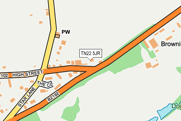 TN22 5JR map - OS OpenMap – Local (Ordnance Survey) TN22 5JR map - OS OpenMap – Local (Ordnance Survey)