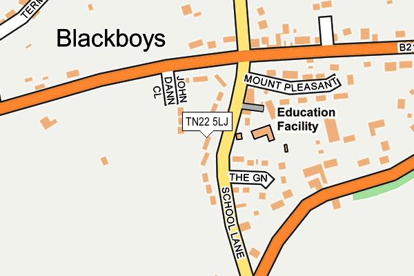 TN22 5LJ map - OS OpenMap – Local (Ordnance Survey) TN22 5LJ map - OS OpenMap – Local (Ordnance Survey)
