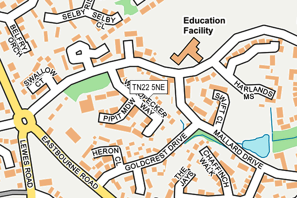 TN22 5NE map - OS OpenMap – Local (Ordnance Survey) TN22 5NE map - OS OpenMap – Local (Ordnance Survey)