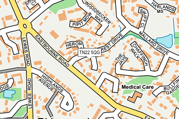 TN22 5QG map - OS OpenMap – Local (Ordnance Survey) TN22 5QG map - OS OpenMap – Local (Ordnance Survey)