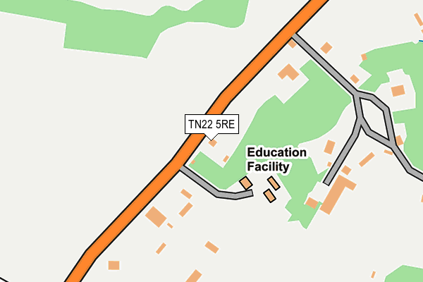 TN22 5RE map - OS OpenMap – Local (Ordnance Survey) TN22 5RE map - OS OpenMap – Local (Ordnance Survey)
