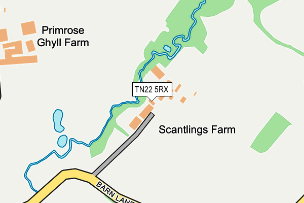 TN22 5RX map - OS OpenMap – Local (Ordnance Survey) TN22 5RX map - OS OpenMap – Local (Ordnance Survey)