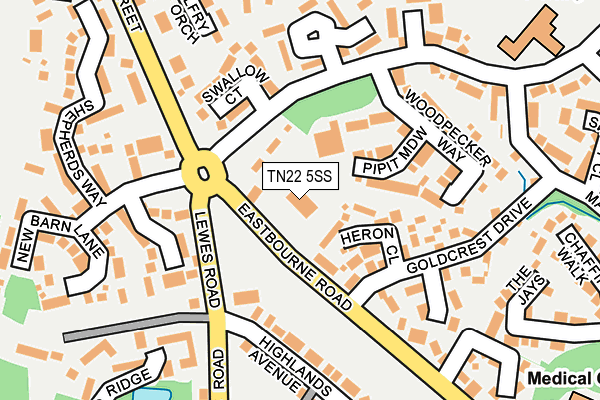 TN22 5SS map - OS OpenMap – Local (Ordnance Survey) TN22 5SS map - OS OpenMap – Local (Ordnance Survey)