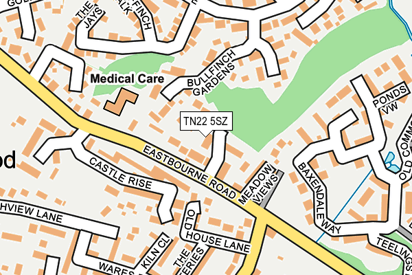 TN22 5SZ map - OS OpenMap – Local (Ordnance Survey) TN22 5SZ map - OS OpenMap – Local (Ordnance Survey)