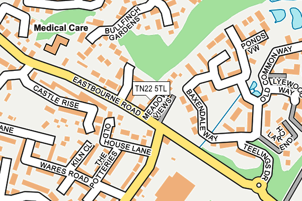 TN22 5TL map - OS OpenMap – Local (Ordnance Survey) TN22 5TL map - OS OpenMap – Local (Ordnance Survey)