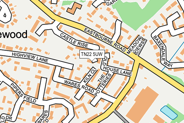 TN22 5UW map - OS OpenMap – Local (Ordnance Survey) TN22 5UW map - OS OpenMap – Local (Ordnance Survey)