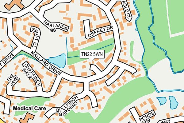 TN22 5WN map - OS OpenMap – Local (Ordnance Survey) TN22 5WN map - OS OpenMap – Local (Ordnance Survey)