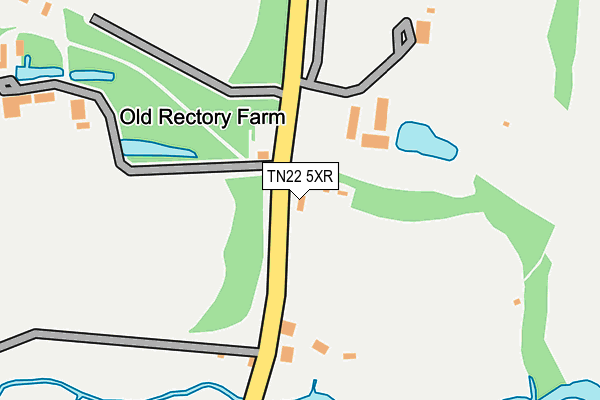 TN22 5XR map - OS OpenMap – Local (Ordnance Survey) TN22 5XR map - OS OpenMap – Local (Ordnance Survey)