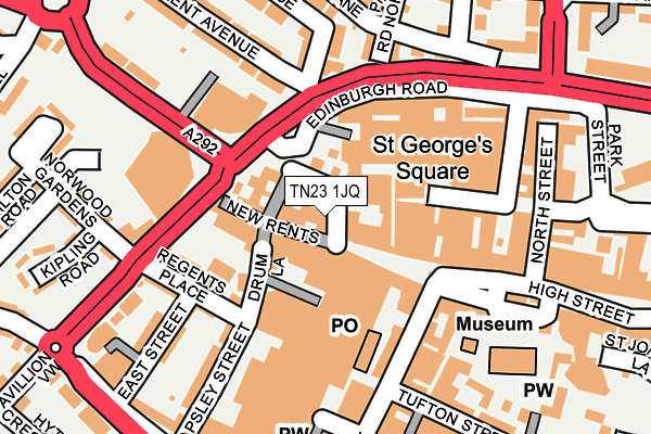 TN23 1JQ map - OS OpenMap – Local (Ordnance Survey) TN23 1JQ map - OS OpenMap – Local (Ordnance Survey)