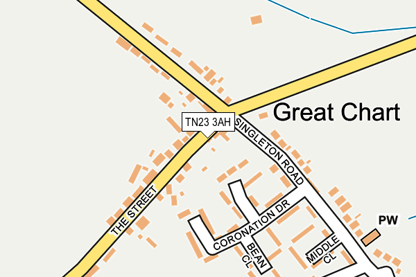 TN23 3AH map - OS OpenMap – Local (Ordnance Survey) TN23 3AH map - OS OpenMap – Local (Ordnance Survey)
