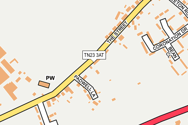 TN23 3AT map - OS OpenMap – Local (Ordnance Survey) TN23 3AT map - OS OpenMap – Local (Ordnance Survey)