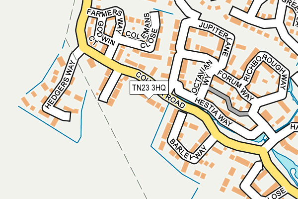 TN23 3HQ map - OS OpenMap – Local (Ordnance Survey) TN23 3HQ map - OS OpenMap – Local (Ordnance Survey)
