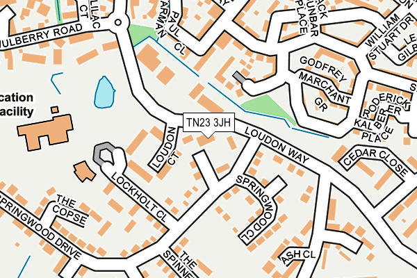 TN23 3JH map - OS OpenMap – Local (Ordnance Survey) TN23 3JH map - OS OpenMap – Local (Ordnance Survey)