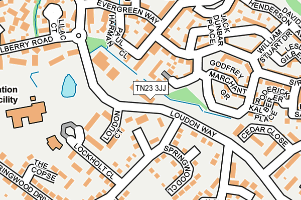 TN23 3JJ map - OS OpenMap – Local (Ordnance Survey) TN23 3JJ map - OS OpenMap – Local (Ordnance Survey)