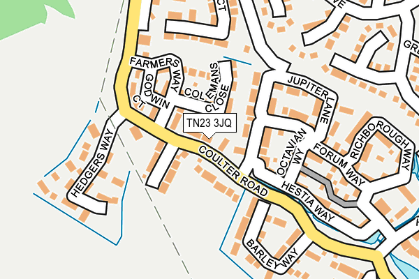 TN23 3JQ map - OS OpenMap – Local (Ordnance Survey) TN23 3JQ map - OS OpenMap – Local (Ordnance Survey)