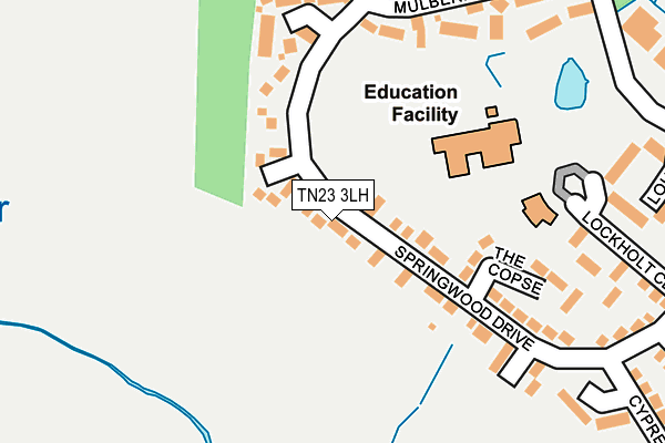 TN23 3LH map - OS OpenMap – Local (Ordnance Survey) TN23 3LH map - OS OpenMap – Local (Ordnance Survey)