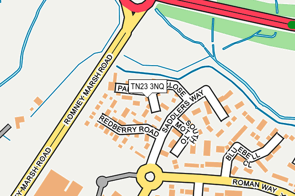 TN23 3NQ map - OS OpenMap – Local (Ordnance Survey) TN23 3NQ map - OS OpenMap – Local (Ordnance Survey)