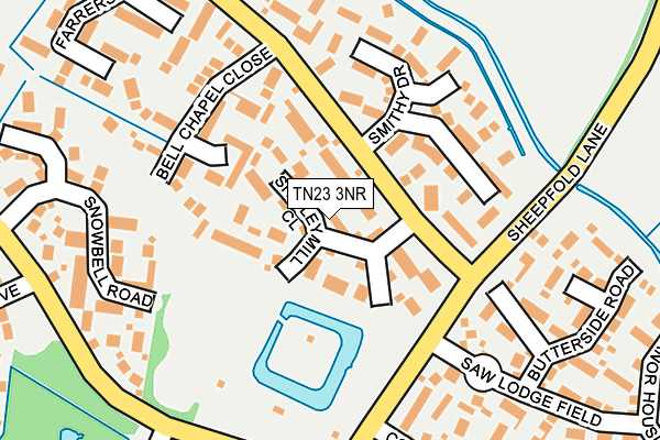 TN23 3NR map - OS OpenMap – Local (Ordnance Survey) TN23 3NR map - OS OpenMap – Local (Ordnance Survey)