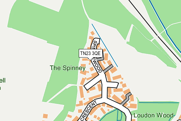 TN23 3QE map - OS OpenMap – Local (Ordnance Survey) TN23 3QE map - OS OpenMap – Local (Ordnance Survey)