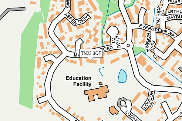 TN23 3QF map - OS OpenMap – Local (Ordnance Survey) TN23 3QF map - OS OpenMap – Local (Ordnance Survey)