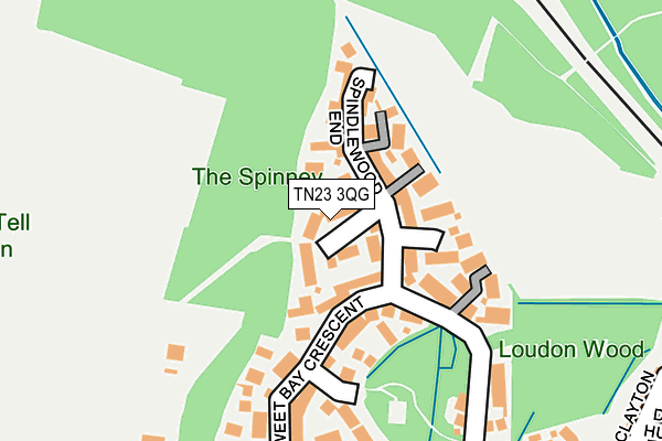 TN23 3QG map - OS OpenMap – Local (Ordnance Survey) TN23 3QG map - OS OpenMap – Local (Ordnance Survey)