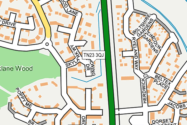 TN23 3QJ map - OS OpenMap – Local (Ordnance Survey) TN23 3QJ map - OS OpenMap – Local (Ordnance Survey)