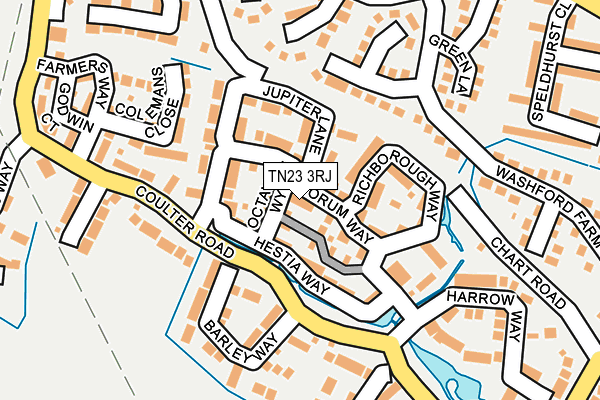 TN23 3RJ map - OS OpenMap – Local (Ordnance Survey) TN23 3RJ map - OS OpenMap – Local (Ordnance Survey)