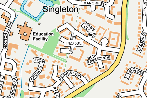 TN23 5BQ map - OS OpenMap – Local (Ordnance Survey) TN23 5BQ map - OS OpenMap – Local (Ordnance Survey)