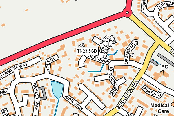 TN23 5GD map - OS OpenMap – Local (Ordnance Survey) TN23 5GD map - OS OpenMap – Local (Ordnance Survey)