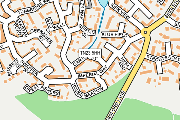 TN23 5HH map - OS OpenMap – Local (Ordnance Survey) TN23 5HH map - OS OpenMap – Local (Ordnance Survey)