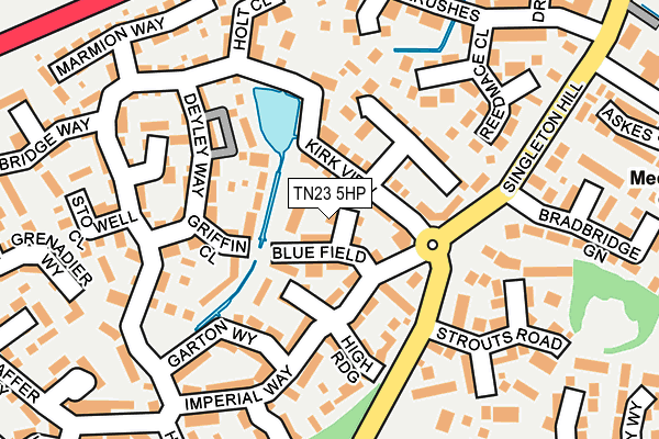 TN23 5HP map - OS OpenMap – Local (Ordnance Survey) TN23 5HP map - OS OpenMap – Local (Ordnance Survey)