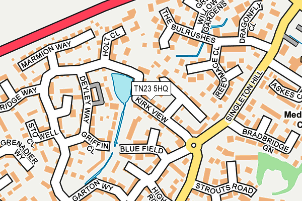 TN23 5HQ map - OS OpenMap – Local (Ordnance Survey) TN23 5HQ map - OS OpenMap – Local (Ordnance Survey)