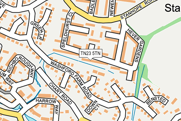 TN23 5TN map - OS OpenMap – Local (Ordnance Survey) TN23 5TN map - OS OpenMap – Local (Ordnance Survey)