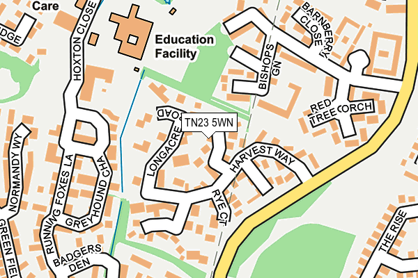 TN23 5WN map - OS OpenMap – Local (Ordnance Survey) TN23 5WN map - OS OpenMap – Local (Ordnance Survey)