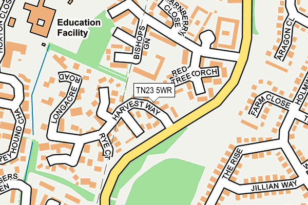 TN23 5WR map - OS OpenMap – Local (Ordnance Survey) TN23 5WR map - OS OpenMap – Local (Ordnance Survey)