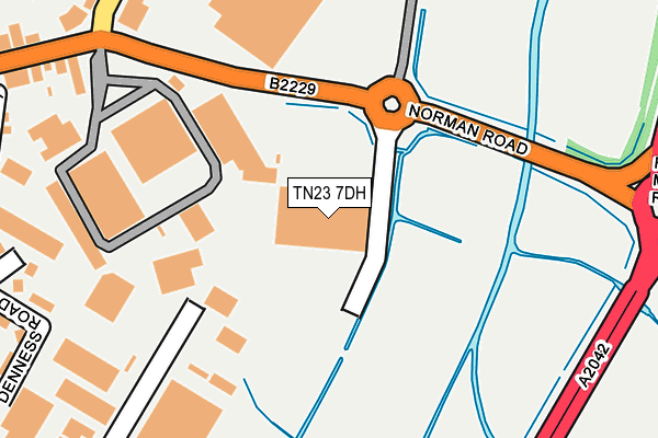 TN23 7DH map - OS OpenMap – Local (Ordnance Survey) TN23 7DH map - OS OpenMap – Local (Ordnance Survey)