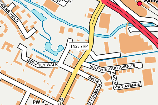 TN23 7RP map - OS OpenMap – Local (Ordnance Survey) TN23 7RP map - OS OpenMap – Local (Ordnance Survey)